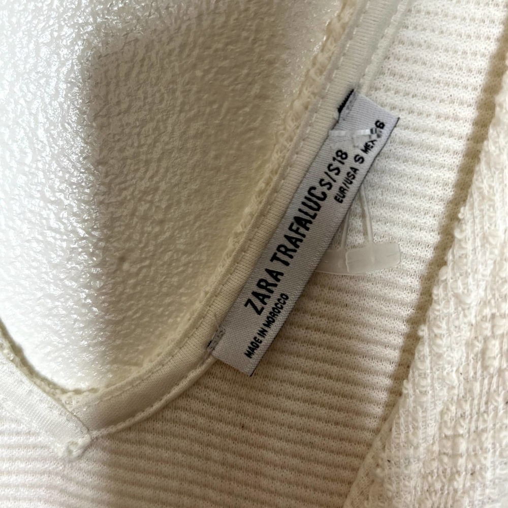 Zara Cream Rustic Boho Button Front Sleeveless Dr… - image 3